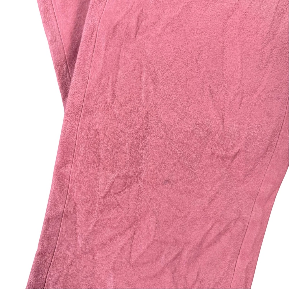 Zadig & Voltaire Women Phlame Crinkled Leather Skinny Pants Pink Size 38 US M - Picture 7 of 10